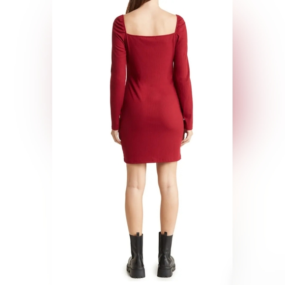 Bustier Long Sleeve Mini Dress-GOOD LUCK GEM - Picture 2 of 2